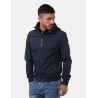 Giubbino da uomo tipo bomber con elastico in vita e cappuccio staccabile J503/NT00  BLU NAVY 0710 Yes Zee