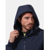 Giubbino da uomo tipo bomber con elastico in vita e cappuccio staccabile J503/NT00  BLU NAVY 0710 Yes Zee