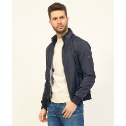 Giubbino leggero da uomo tipo bomber con elastico in vita J565/QN00  BLU NAVY 0710 Yes Zee