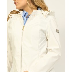 GIUBBINO DONNA IN SOFTSHELL CON CAPPUCCIO Yes Zee J415 QD00  b 0107 GESSO Tessuto: 100%PL