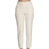 PANTALONE DONNA CHINOS, TESSUTO TECNICO         Yes Zee P384 CC00  b 0250 ECRU                           Tessuto: 95%PL 5%EA