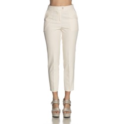 PANTALONE DONNA CHINOS, TESSUTO TECNICO         Yes Zee P384 CC00  b 0250 ECRU                           Tessuto: 95%PL 5%EA