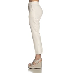 PANTALONE DONNA CHINOS, TESSUTO TECNICO         Yes Zee P384 CC00  b 0250 ECRU                           Tessuto: 95%PL 5%EA