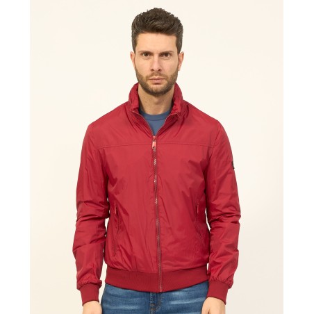 GIUBBINO UOMO TIPO BOMBER CON CAPPUCCIO NASCOSTO Yes Zee J565 QN00  b 0505 ROSSO Tessuto: 100%NY