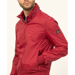 GIUBBINO UOMO TIPO BOMBER CON CAPPUCCIO NASCOSTO Yes Zee J565 QN00  b 0505 ROSSO Tessuto: 100%NY