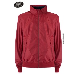 GIUBBINO UOMO TIPO BOMBER CON CAPPUCCIO NASCOSTO Yes Zee J565 QN00  b 0505 ROSSO Tessuto: 100%NY