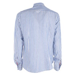 CAMICIA DA UOMO IN MISTO LINO CON COLLO ALLA FRANCESE MANICHE LUNGHE Yes Zee C505 UD00