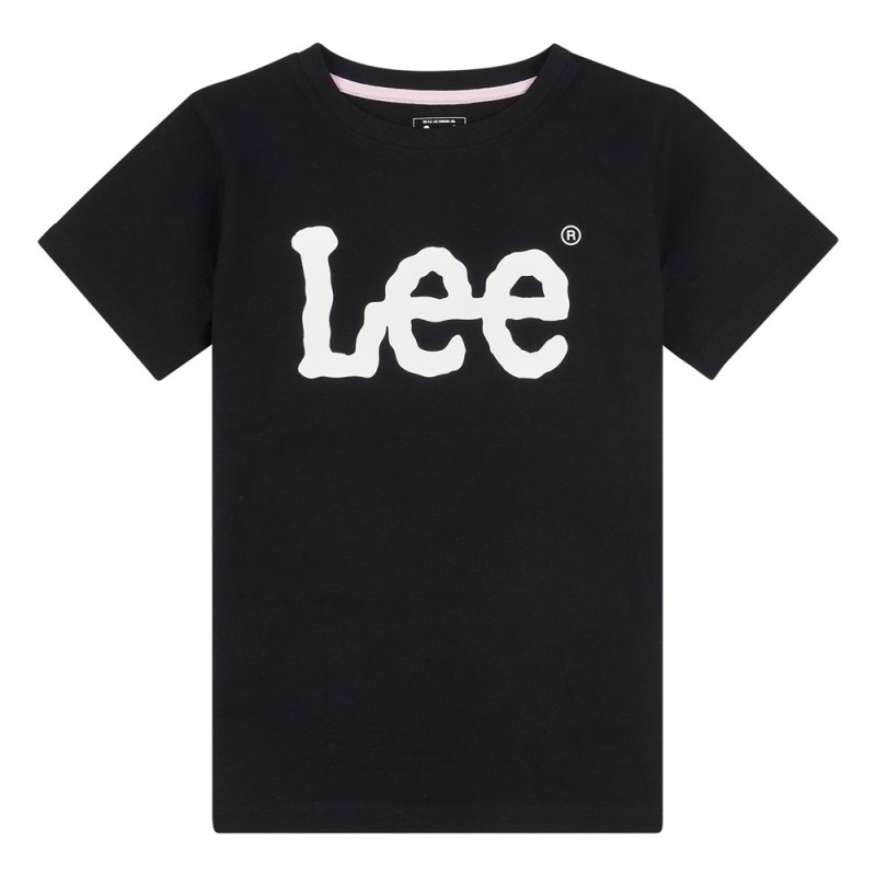 T-SHIRT GIROCOLLO A MANICHE CORTE CON STAMPA WOBBLY LEE GRAPHIC da Ragazza Nero LEG5197 Lee