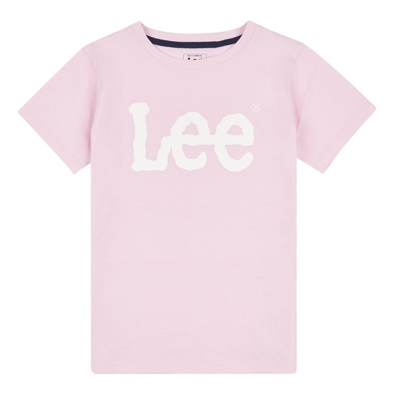 T-SHIRT GIROCOLLO A MANICHE CORTE CON STAMPA WOBBLY LEE GRAPHIC da Ragazza Rosa LEG5197 Lee