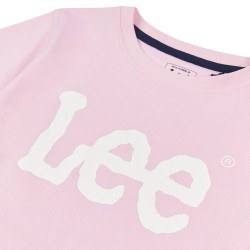 T-SHIRT GIROCOLLO A MANICHE CORTE CON STAMPA WOBBLY LEE GRAPHIC da Ragazza Rosa LEG5197 Lee