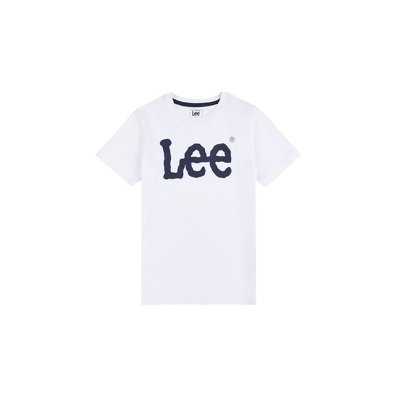 T-SHIRT GIROCOLLO A MANICHE CORTE CON STAMPA WOBBLY GRAPHIC da Ragazzo Bianco LEE0219 Lee