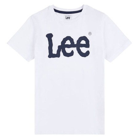 T-SHIRT GIROCOLLO A MANICHE CORTE CON STAMPA WOBBLY GRAPHIC da Ragazzo Bianco LEE0219 Lee