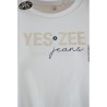 T-SHIRT DONNA DIRITTA, GIROCOLLO, MANICHE CORTE Yes Zee T264 S100  b 0101 BIANCO                         Tessuto: 100%CO