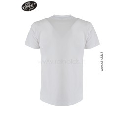 T-SHIRT UOMO GIROCOLLO A MANICHE CORTE CON STAMPA DAVANTI Yes Zee T704 S105  b 0101 BIANCO                         Tessuto: 100%