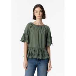 Blusa da Donna 10054895 Mykonos b 862 Green Tiffosi Tessuto: 100% COTTON