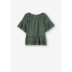 Blusa da Donna 10054895 Mykonos b 862 Green Tiffosi Tessuto: 100% COTTON