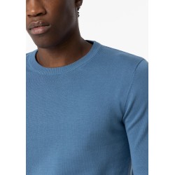 Maglia girocollo da Uomo 10041585 Boss b 754 Blue Tessuto: 100% COTTON