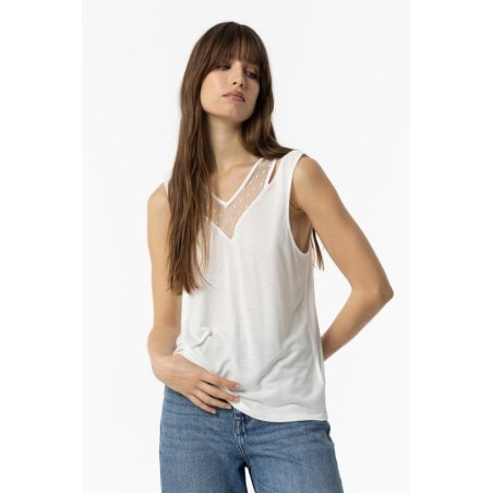 Top da Donna 10053935 Rain b 001 White Tessuto: 100% VISCOSE