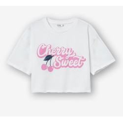 T-shirt da Ragazza 10054207 Spears_1 b 001 White Tessuto: 100% COTTON