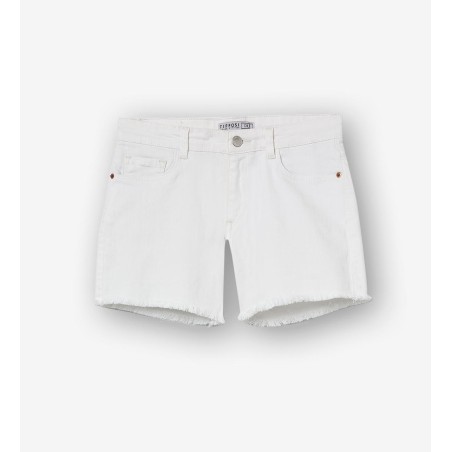 Shorts da Ragazza 10054074 CHLOE_139 b 001 White Tessuto: 98% COTTON 2% ELASTANE