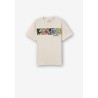 T-shirt da Ragazzo 10055166 Keith b 116 Beje Tessuto: 100% COTTON