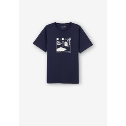 T-shirt da Ragazzo 10054268 Malik b 763 Blue Tessuto: 100% COTTON