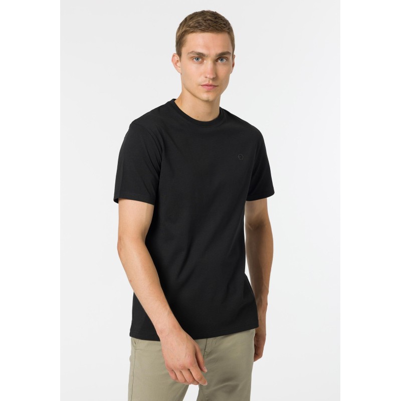 T-shirt da Uomo 10048304 Barton_1 b 000 Black Tessuto: 100% COTTON