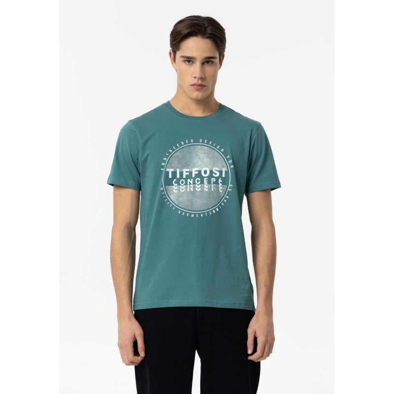 T-shirt da Uomo 10053577 Paul b 823 Green Tessuto: 100% COTTON