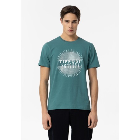 T-shirt da Uomo 10053577 Paul b 823 Green Tessuto: 100% COTTON