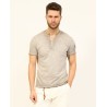 T-SHIRT UOMO SERAFINO IN COTONE CON BOTTONI YES ZEE