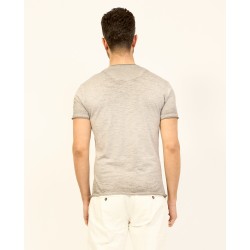 T-SHIRT UOMO SERAFINO IN COTONE CON BOTTONI YES ZEE