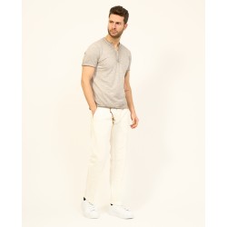 T-SHIRT UOMO SERAFINO IN COTONE CON BOTTONI YES ZEE