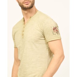 T-SHIRT UOMO SERAFINO IN COTONE CON BOTTONI YES ZEE 