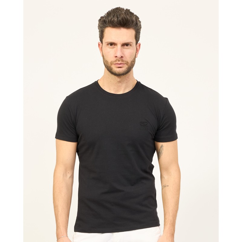 T-SHIRT DA UOMO GIROCOLLO CON LOGO TONO SU TONO YES ZEE 