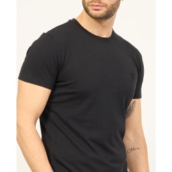 T-SHIRT DA UOMO GIROCOLLO CON LOGO TONO SU TONO YES ZEE 