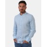 CAMICIA UOMO CON COLLO ALLA COREANA E MANICHE LUNGHE, BOTTONI EFFETTO LEGNO Yes Zee