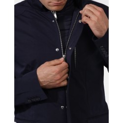 GIACCA DA UOMO BLU CON FINTO GILET STACCABILE YES ZEE