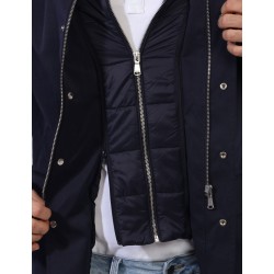 GIACCA DA UOMO BLU CON FINTO GILET STACCABILE YES ZEE