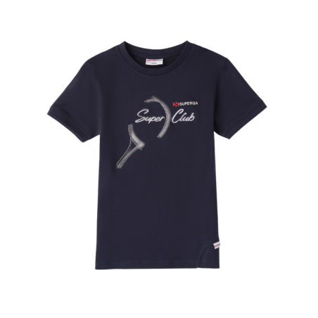 T-SHIRT GIROCOLLO CON RICAMO DAVANTI Ragazzo Superga