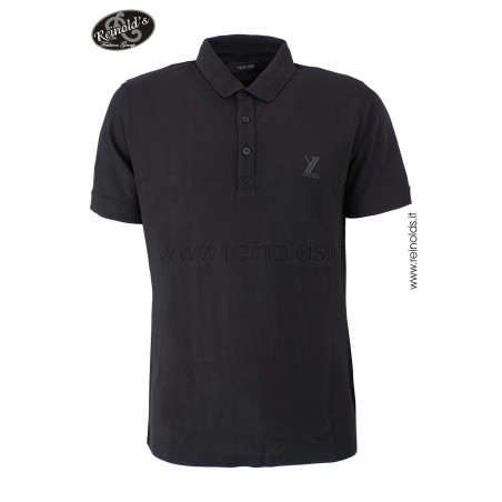 POLO DA UOMO IN COTONE Yes Zee T767 TS00  b 0710 BLU NAVY