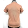 POLO DA UOMO CON COLLO ALLA COREANA LAVORATO Yes Zee T714 S400  b 0584 TERRACOTTA