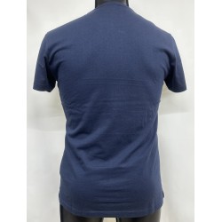 T-SHIRT UOMO GIROCOLLO CON APPLIACAZIONI E MANICHE CORTE Yes Zee T708 SU00 0713 BLU