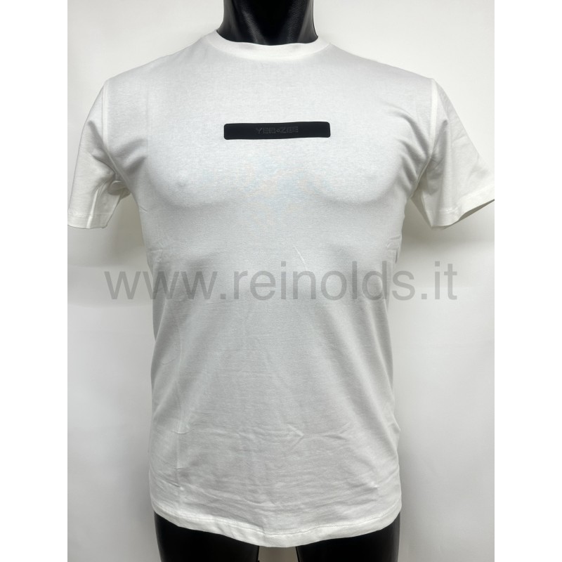 T-SHIRT UOMO GIROCOLLO A MANICHE CORTE IN TESSUTO BIELASTICO Yes Zee T763 TA01 0107 GESSO