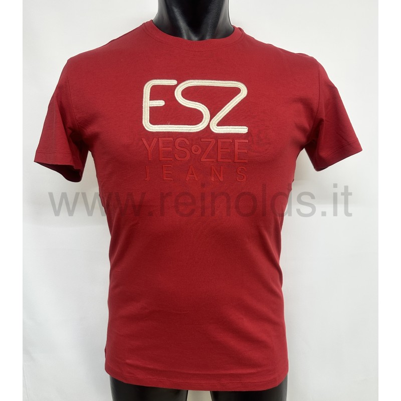 T-SHIRT UOMO GIROCOLLO A MANICHE CORTE Yes Zee T730 S101 0505 ROSSO