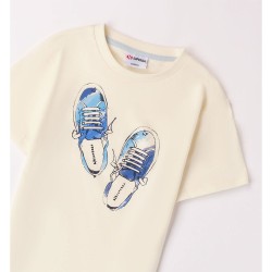 T SHIRT A MANICHE CORTE DA Ragazzo Superga S8830-00