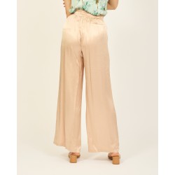 PANTALONE DONNA MORBIDO CON COULISSE IN VITA Yes Zee P372 EN00 ORO