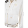 Felpa da donna fullzip e cappuccio con particolari lacci con scritta yes zee  F414/SN00  GESSO 0107 Yes Zee