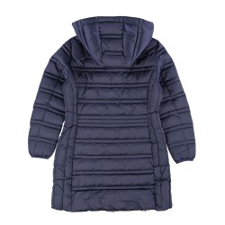 CAPPOTTO DA RAGAZZA - BIMBA TRAPUNTATO CON CAPPUCCIO STACCABILE  Yes Zee O017 M8JJ  a 0710 BLU NAVY