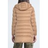 CAPPOTTO DONNA TRAPUNTATO CON CAPPUCCIO STACCABILE Yes Zee O017 M800  a 0268 BEIGE SCURO