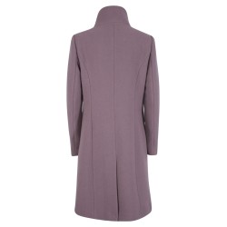 CAPPOTTO DONNA COLLO ALTO, ALLACIATURA LATERALE Yes Zee O011 KK00  a 0460 MALVA Tessuto: 70%PL 20%WO 10%AF                      